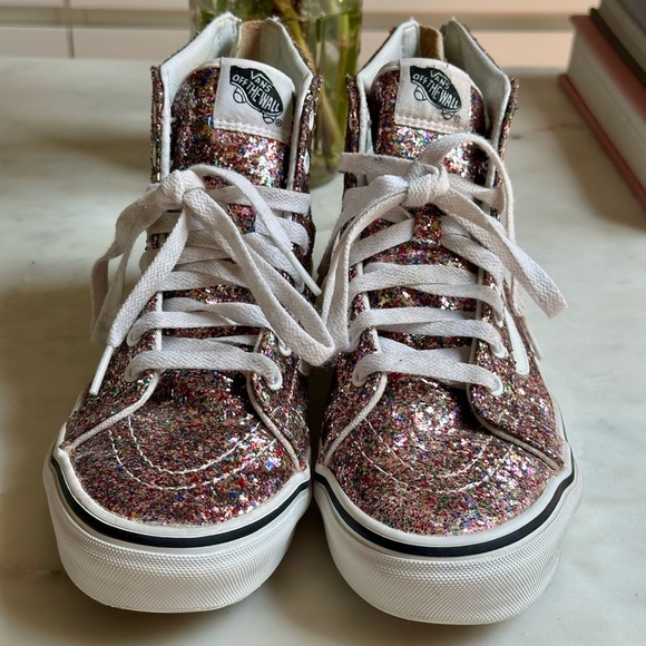 Vans Sk8-Hi Slim Zip Chunky Glitter Sneakers - Picture 2 of 7
